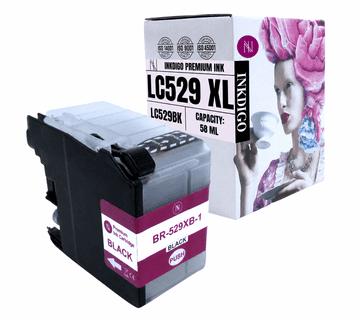Tinta Inkdigo LC529BK kompatibilna s Brother DCP-J100 MFC-J200 DCP-J105, TÜV certifikat