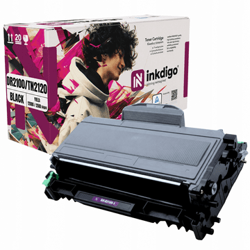 Inkdigo bubanj + toner DR2100 TN2120 kompatibilan s Brother DCP-7030 HL-2140 TÜV certifikat