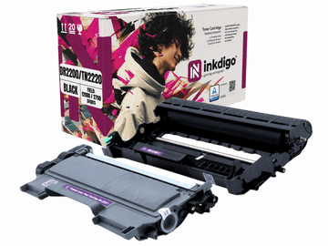 Inkdigo bubanj + toner DR2200 TN2220 kompatibilan s Brother DCP-7055 Fax2840 TÜV certifikat