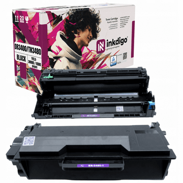 Inkdigo bubanj + toner TN3480 DR3400 kompatibilan s Brother DCP-L5500DN TÜV certifikat
