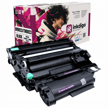 Inkdigo bubanj + toner DRB023 TNB023 kompatibilan s Brother DCP-B7520DW HL-B2080DW TÜV certifikat