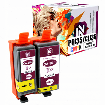Tinta Inkdigo PGI35 CLI36 kompatibilna s Canon Pixma IP100 TR150 IP100V, TÜV certifikat