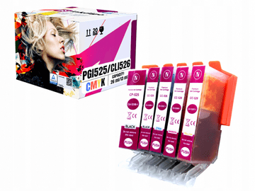 Tinta Inkdigo PGI525 CLI526 kompatibilna s Canon Pixma IP4850 IX6520 MG5140, TÜV certifikat