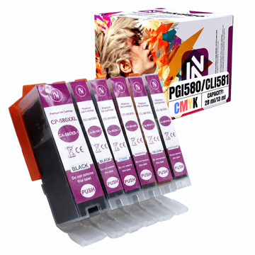 Tinta Inkdigo PGI580 CLI581 kompatibilna s Canon Pixma TR7520 TS6150 TR8550, TÜV certifikat