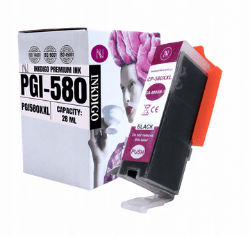 Tinta Inkdigo PGI580BK kompatibilna s Canon Pixma TR7520 TS6150 TR8550 TS705, TÜV certifikat
