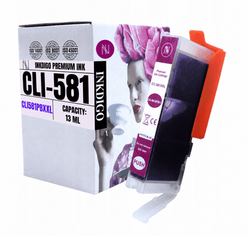 Tinta Inkdigo CLI581PB kompatibilna s Canon Pixma TR7520 TS6150 TR8550 TS705, TÜV certifikat