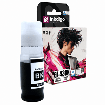 Tinta Inkdigo GI43BK kompatibilna s Canon Pixma G540 G640, TÜV certificirana