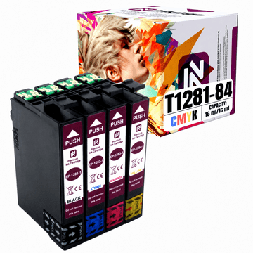 Tinta Inkdigo T1281-1284 kompatibilna s Epson Stylus SX425 L300 S22 T22 L355, TÜV certifikat