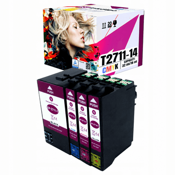 Tinta Inkdigo T2711-T2714 kompatibilna s Epson WorkForce WF-3620DWF, TÜV certifikat