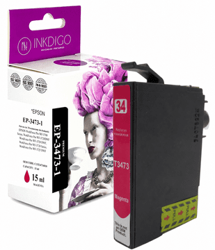 Tinta Inkdigo T3473 kompatibilna s Epson WorkForce Pro WF-3720DW WF-3720DWF, TÜV certifikat
