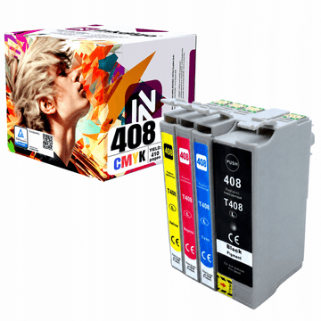 Tinta Inkdigo 408XL kompatibilna s Epson WorkForce Pro WF-C4310DW, TÜV certifikat