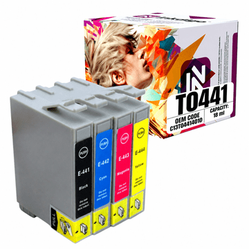 Inkdigo tinta T0441-T0444 kompatibilna s Epson Stylus CX3650 C64 CX6400 C84 TÜV certificirana