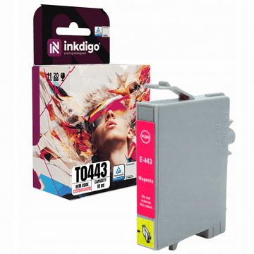 Tinta Inkdigo T0443 kompatibilna s Epson Stylus CX3650 C64 CX6400 CX6600 C84, TÜV certifikat