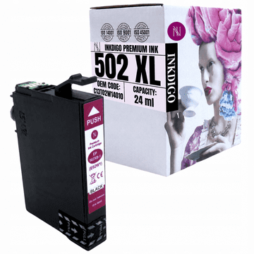 Inkdigo 502XL BK tinta kompatibilna s Epson Expression Home XP-5100 XP-5115 TÜV certificirana
