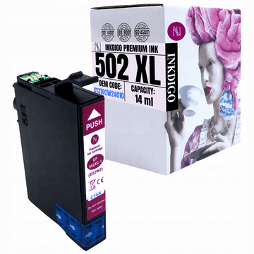 Tinta Inkdigo 502XL C kompatibilna s Epson Expression Home XP-5100 XP-5115, TÜV certifikat