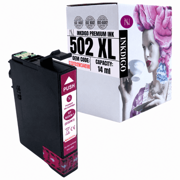 Tinta Inkdigo 502XL M kompatibilna s Epson Expression Home XP-5100 XP-5115, TÜV certifikat