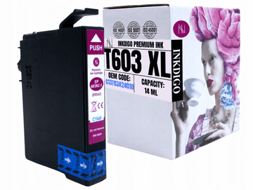 Tinta Inkdigo 603XL C kompatibilna s Epson WorkForce WF-2870DWF 2810DWF, TÜV certifikat