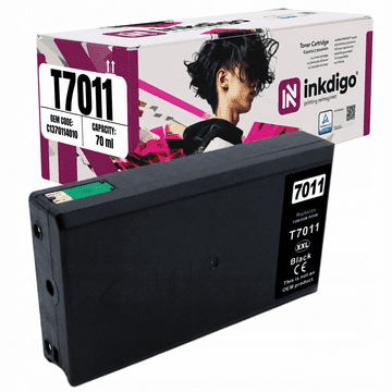 Tinta Inkdigo T7011 kompatibilna s Epson WorkForce Pro WP4015DN WP4530, TÜV certifikat