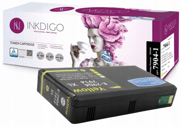 Tinta Inkdigo T7904 kompatibilna s Epson WorkForce Pro WF-5110DW WF-5690DWF, TÜV certifikat