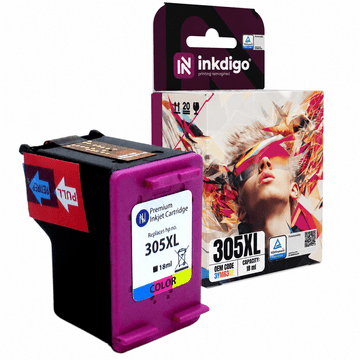 Tinta Inkdigo 305XL kompatibilna s HP DeskJet 2320 Plus4100 2722e Envy 6010, TÜV certifikat