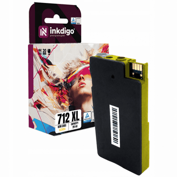 Tinta Inkdigo 712 XL kompatibilna s HP DesignJet Studio24Inch T210 T230 T250 TÜV certificirana