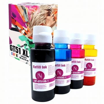 Tinta Inkdigo GT51 GT52 kompatibilna s HP SmartTank500 DeskJet GT5810 GT5820, TÜV certifikat