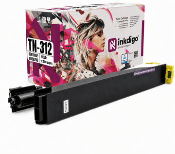 Inkdigo toner TN312Y kompatibilan s Konica Minolta Bizhub C300 C352 C352P TÜV certificiran