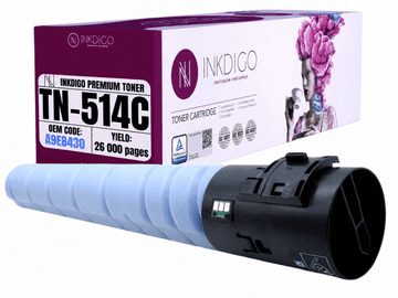 Inkdigo toner TN514C kompatibilan s Konica Minolta Bizhub C458 C558 C658 TÜV certificiran
