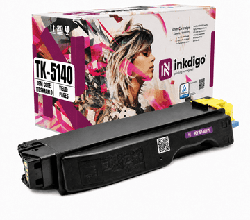 Inkdigo toner TK5140Y kompatibilan s Kyocera ECOSYS M6030cdn P6130cdn TÜV certificiran