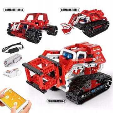 MOULD KING DALJINSKI UPRAVLJANI Robot Vector 3u1 RC - 568-dijelnih TEHNIČKIH BLOKA