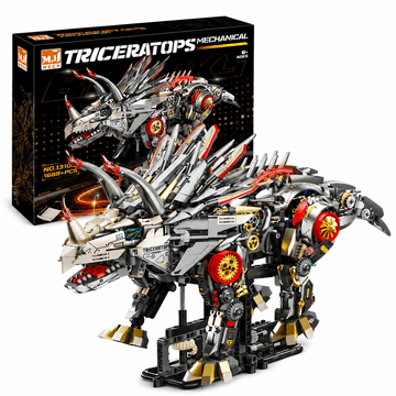 MJI 13105 Mehanički dinosaur Triceratops LED 1688 pokretni električni