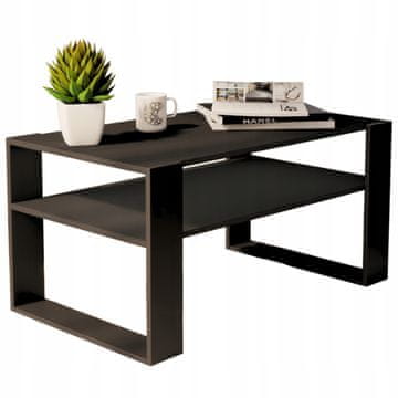 Klub stolić CRNI 90x50cm POTKROVNI RETRO KAV STOLIĆ