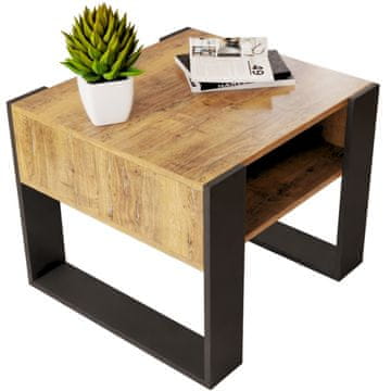 Klub stolić 55x55cm HRAST RETRO KAV STOLIĆ LOFT VIP
