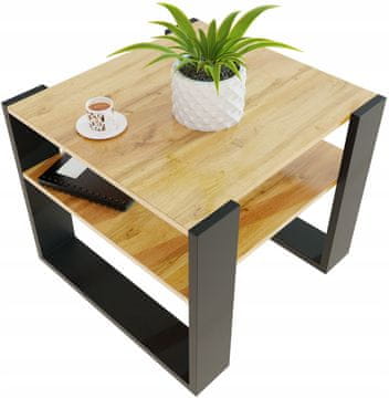 WOTAN stolić za kavu 55x55cm LOFT RETRO STOLIĆ ZA KAVU