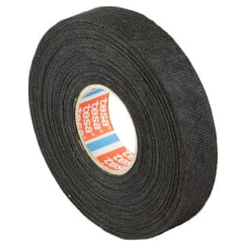 Tesa tkana traka za snopove kabela s pahuljicama - crna 15 m x 19 mm