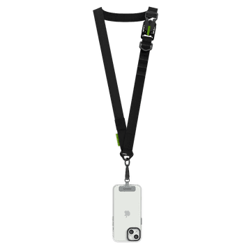 Višenamjenska vrpca za telefon Crossbody, sportska vrpca za tijelo, prašnjavo crna