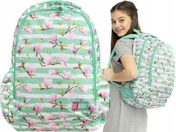 ST.RIGHT ruksak s 2 pretinca za mlade BP47 MAGNOLIA Flower 622748
