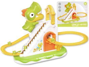 STAZA S DINOSAUROM TOBOGAN S DINOSAUROM AUTOMOBILI Dinosauri Stepenice SVJETLO ZVUK