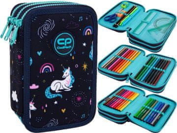 CoolPack Trostruka pernica s priborom JUMPER 3 Mrs. Unicorn TRI PRETINCA