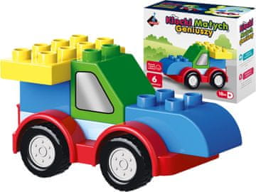 Little Geniuses Gradbene kocke Vozilo BOLID ZA MALU DJECU Auto 6 dijelova