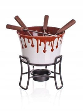 Banquet set za fondue od 6 komada, tamna čokolada