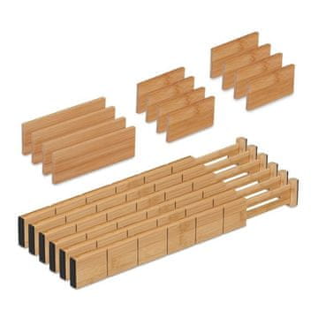 Northix 18-dijelni set pregrada za ladice od bambusa