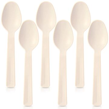 Northix Plastične žlice za vrhnje, set od 6, 14 cm