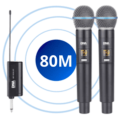 DNA BAT dual vocal SET bežični punjivi komplet 2x ručni mikrofon UHF prijemnik