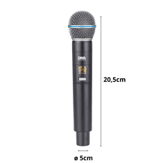 DNA BAT dual vocal SET bežični punjivi komplet 2x ručni mikrofon UHF prijemnik