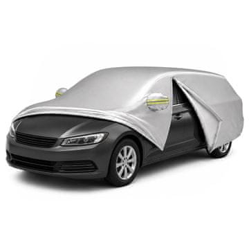 Northix Vanjska navlaka za automobil za hatchback, 400–435 cm, srebrna