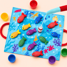 JOJOY® Magnetna edukativna igra pecanja za djecu, Montessori set 22 komada za učenje boja, brojeva i razvoj motorike | MONTIFISH