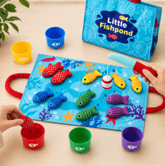 JOJOY® Magnetna edukativna igra pecanja za djecu, Montessori set 22 komada za učenje boja, brojeva i razvoj motorike | MONTIFISH