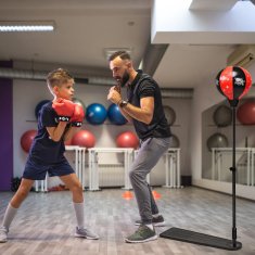 Northix Dječji set boksačkih lopti – podesivi 85-130 cm, rukavice, pumpa