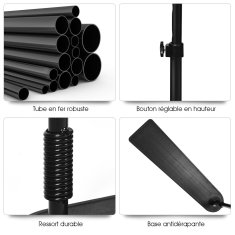 Northix Dječji set boksačkih lopti – podesivi 85-130 cm, rukavice, pumpa